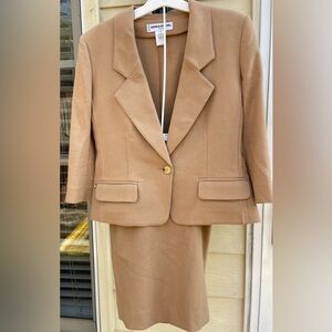 Sonya Rykiel Paris Caramel Knit Skirt Suit Size 42